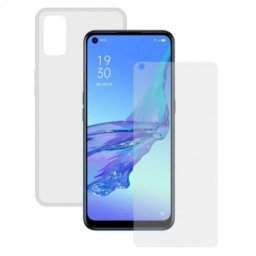 Contact Pack Funda Transparente + Protector Cristal Templado para Oppo A53