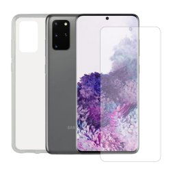 Contact Pack Funda TPU Transparente + Protector Cristal Templado para Samsung Galaxy S20 Plus