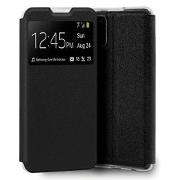 Cool Funda Flip Cover Liso Negro para Samsung Galaxy A02s
