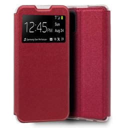 Cool Funda Flip Cover Liso Roja para Xiaomi Mi 10 Lite