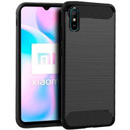 Cool Funda Carbón Negro para Xiaomi Redmi 9A/9AT