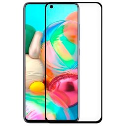 Cool Protector Pantalla Cristal Templado Negro para Samsung Galaxy A7/S10 Lite/Note 10 Lite