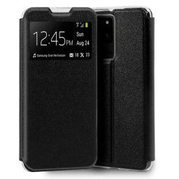 Cool Funda Flip Cover Liso Negro para Samsung Galaxy S20 Ultra