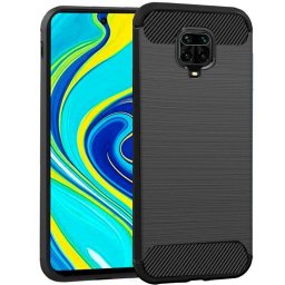 Cool Funda Carbón Negro para Xiaomi Redmi Note 9S/Note 9 Pro