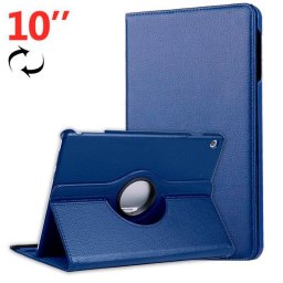 Cool Funda Giratoria Polipiel Liso Azul para Huawei Mediapad T5 10