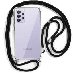 Cool Funda con Cordón Negro para Samsung Galaxy A32 5G