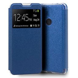 Cool Funda Flip Cover Liso Azul para Xiaomi Redmi Note 8/Note 8(2021)