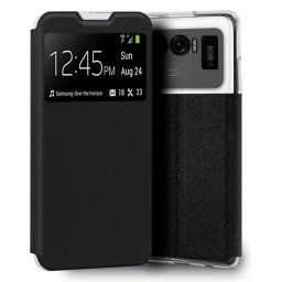 Cool Funda Flip Cover Liso Negro para Xiaomi Mi 11 Ultra