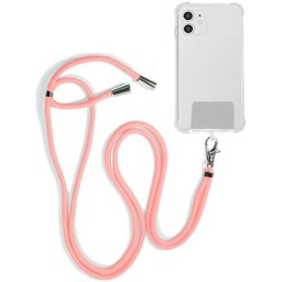 Cool Cordón Colgante Universal Rosa Con Tarjeta para Smartphone