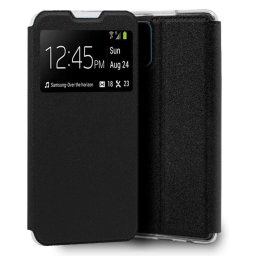 Cool Funda Flip Cover Liso Negro para Realme 7 Pro