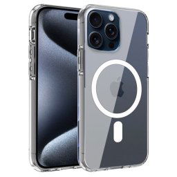 Cool Carcasa Magnética Transparente para iPhone 15 Pro