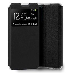 Cool Funda Flip Cover Liso Negro para Oppo A94 5G