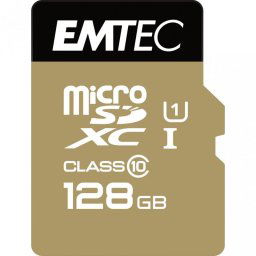 Emtec Elite Gold Memoria MicroSDXC 128GB UHS-I Clase 10 + Adaptador SD