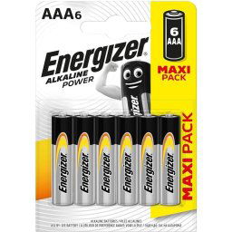 Energizer Alkaline Power Pilas AAA LR03 6 Unidades