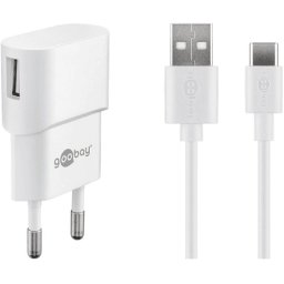 Goobay Cargador USB Tipo C 1A 1m Blanco