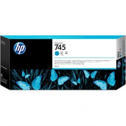 HP 745 Cartucho de Tinta Original Alto Rendimiento Cian