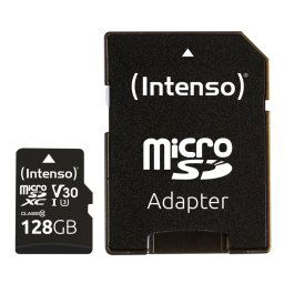 Intenso Professional microSDXC 128GB UHS-I U3 V30 Clase 10 + Adaptador SD