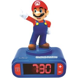 Lexibook Super Mario Reloj Despertador Digital 3D y Efectos Sonoros