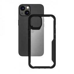 Muvit for Change Funda Shockproof 2m Transparente/Negra para iPhone 13