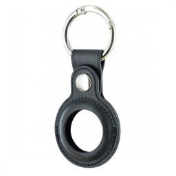 Muvit Llavero Universal de Piel Negro para Apple Airtag