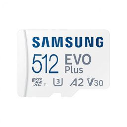 Samsung EVO Plus MicroSDXC 512GB UHS-I U3 V30 Clase 10 con Adaptador