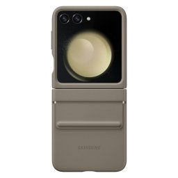 Samsung Flap Eco-Leather Case Funda de Piel Ecológica Gris Pardo para Galaxy Z Flip5