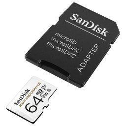 SanDisk High Endurance MicroSDHC 64GB Clase 10 U3 V30 UHS-I + Adaptador SD