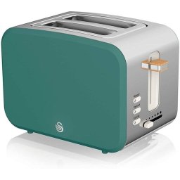 Tostadora Swan Nordic 2 Slice 2 Ranuras Anchas 900 W 6 Niveles Verde