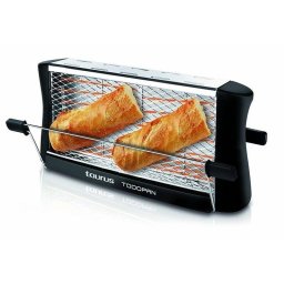 Tostador Taurus Todopan 2 ranuras largas 700 W negro y acero inoxidable