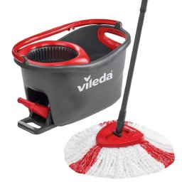 Vileda Turbo Set Fregona Microfibras Giratoria + Cubo