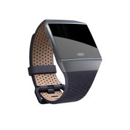 Fitbit Correa de Cuero Perforado Azul Pequeña para Ionic