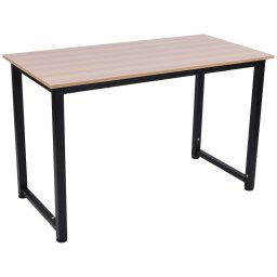 Homcom Escritorio de Ordenador 120x60x76cm Pies Ajustables 100kg Roble y Negro