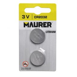 Maurer Pack 2 Pilas de Botón Litio CR2032 3V