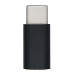 Aisens Adaptador USB-C a MicroUSB Macho/Hembra Negro