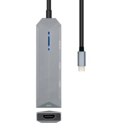 Aisens Docking USB-C 3.2 4 en 1 Multipuerto Gris