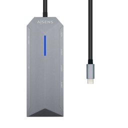 Aisens Docking USB-C 3.2 Multipuerto Gris