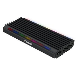TooQ Shinobi Caja Externa para SSD M.2 NGFF/NVMe USB-C 3.1 Gen2 RGB Negra