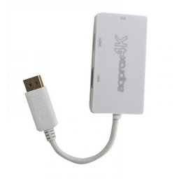 Approx appC37 Adaptador DisplayPort a HDMI/DVI/VGA Blanco