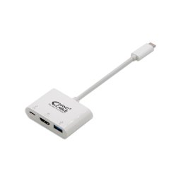 Nanocable Conversor 3 en 1 USB-C a HDMI/USB 3.0/USB-C 15cm