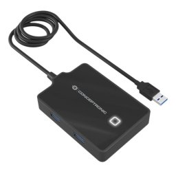 Conceptronic HUBBIES11BP HUB 4 Puertos USB 3.0 + Adaptador de Alimentación