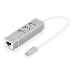 Digitus Hub USB Type-C 3xUSB/Ethernet