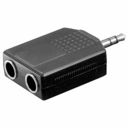 Goobay Adaptador Audio Estéreo 2x Jack 6.35mm a Jack 2.5mm Macho/Hembra Negro