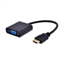 Convertidor HDMI a VGA con Audio Negro