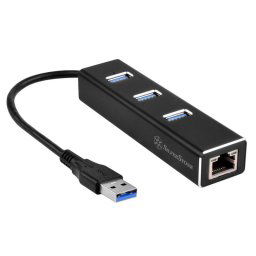 SilverStone EP04 Adaptador USB 3.0/Ethernet + HUB 3xUSB 3.0
