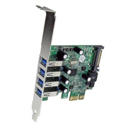 StarTech Tarjeta Adaptador PCI-E USB 3.0 con UASP de 4 Puertos Sata