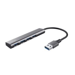Hub USB Trust Halyx 4 Puertos USB 3.2 Gen 1 Negro Gris