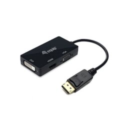 Equip Adaptador DisplayPort a VGA/HDMI/DVI 15cm Negro