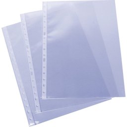 Grafoplás Pack 100 Fundas Clásicas Lisas Folio 16 Taladros
