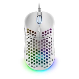 Mars Gaming MM55W Ratón Gaming RGB 12800 DPI Blanco