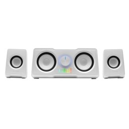 Mars Gaming MS22W Altavoces 2.2 RGB Flow con Subwoofer 35W Blanco